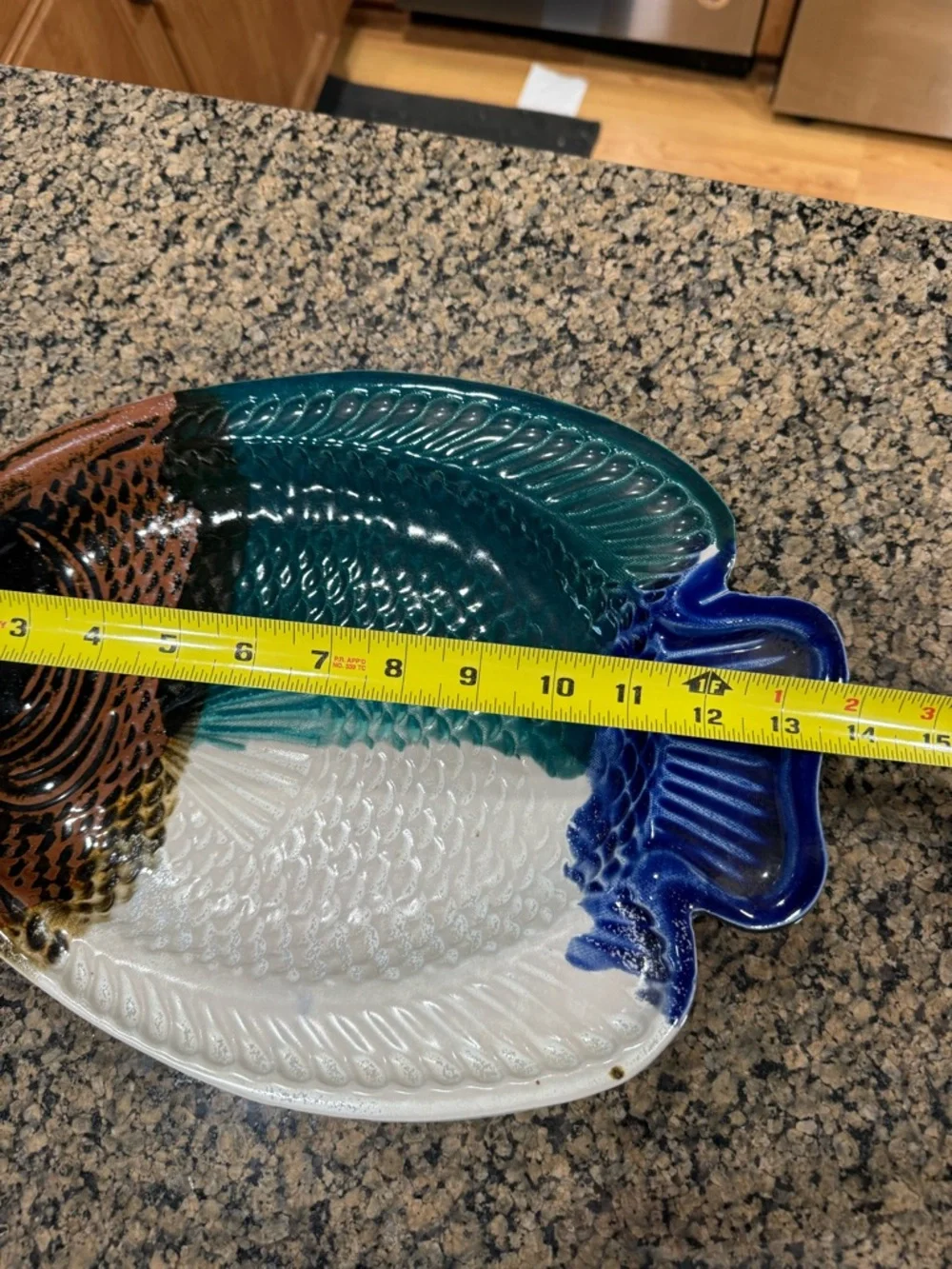 Ceramic Fish Serving Platter - Multicolor